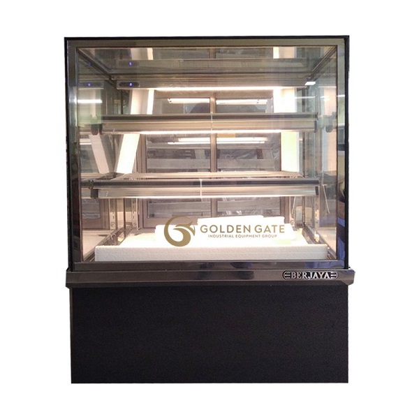 Tủ bánh kem Berjaya 3 tầng kính vuông 90cm model RCS09SB13 - 2FB