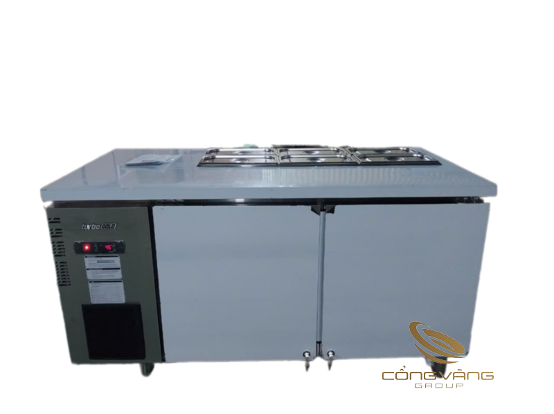 Bàn mát salad 2 cánh 1,5m TurboGold TG-15SUC-6P