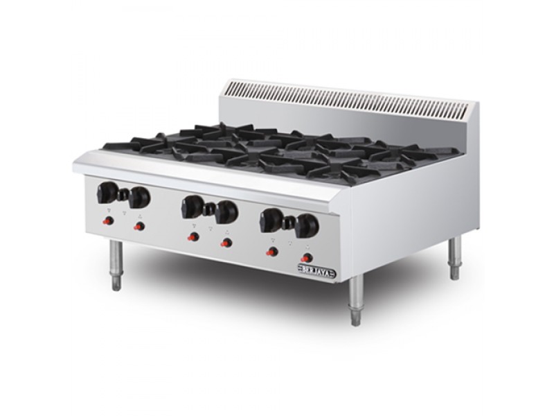 Bếp âu 6 họng dùng gas Berjaya OB6-17
