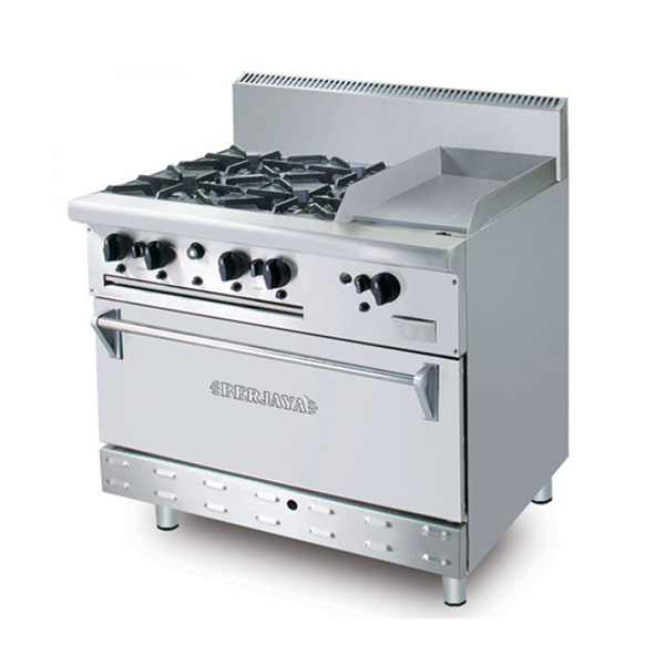 Bếp âu có lò nướng và chiên Berjaya OB4GG1BWOL