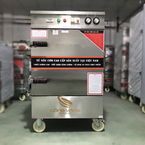 Tủ nấu cơm công nghiệp 4 khay dùng điện