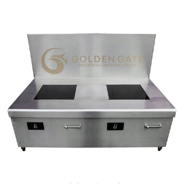 Bếp hầm từ đôi công nghiệp mặt phẳng