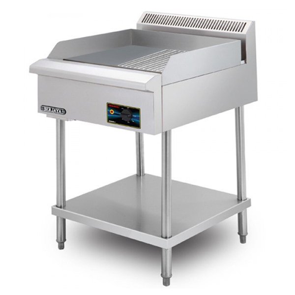 Bếp chiên nửa phẳng nửa nhám dùng điện có chân đứng Berjaya EG3500HRFS-17