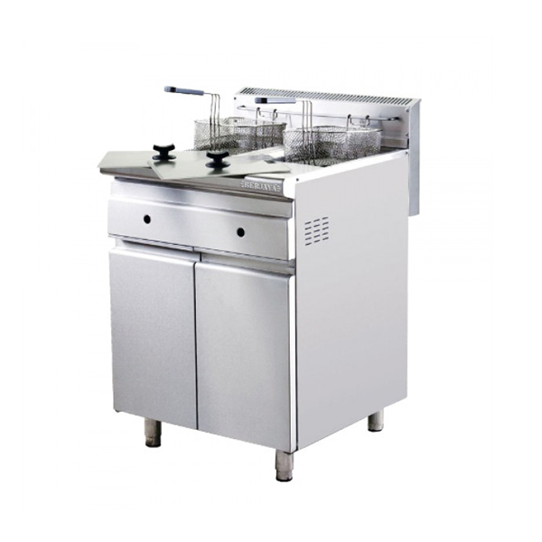 Bếp chiên nhúng đôi dùng gas có chân đứng  Berjaya FSGDF11D