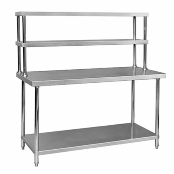 Bàn inox có giá trên