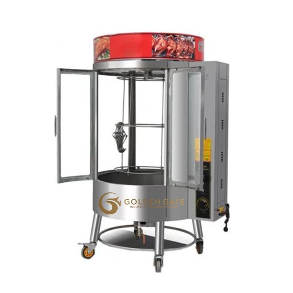 Lò quay gà vịt heo 850 ( dùng than hoặc gas)