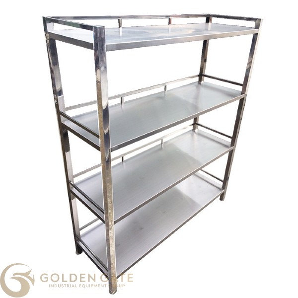 Giá phẳng inox 4 tầng