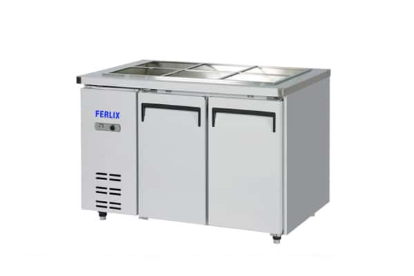 Bàn mát salad 2 cánh inox Ferlix FL-2DS5